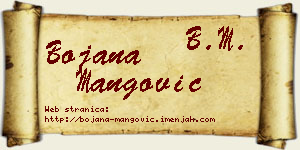 Bojana Mangović vizit kartica